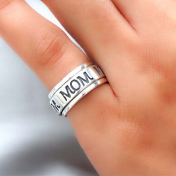 Anti-anxiety Fidget Spinner 925 Ring for Mom Size 10! New! - Picture 4 of 5